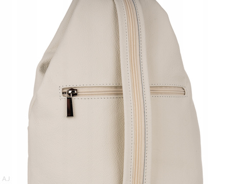 Plecak damski skórzany PL-LED biały