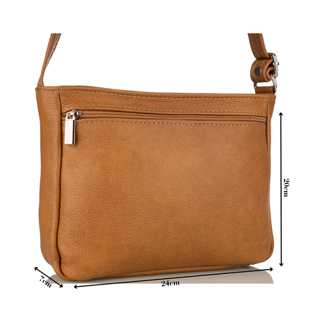 Torebka damska skórzana T-IWBA jasny brąz