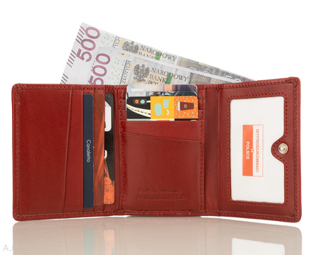 Portfel damski skórzany Canaletto P-2000 czerwony