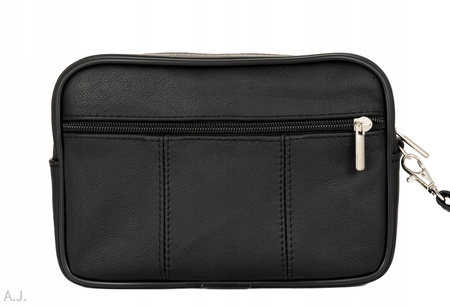 Saszetka męska skórzana -LESZ1 czarna