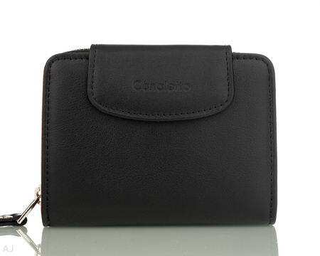 Portfel damski skórzany Canaletto P-1255 CZARNY + CAMEL