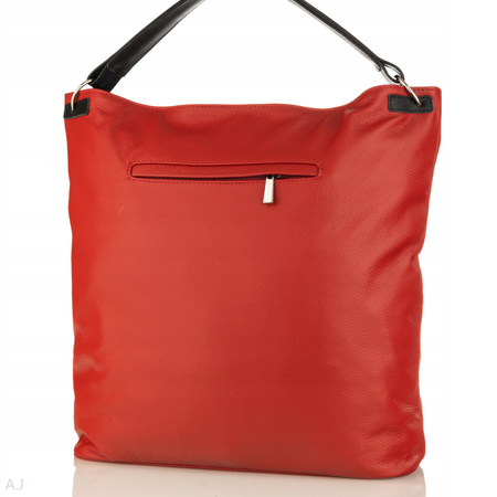 Worek damski skórzany T-PA czerwony