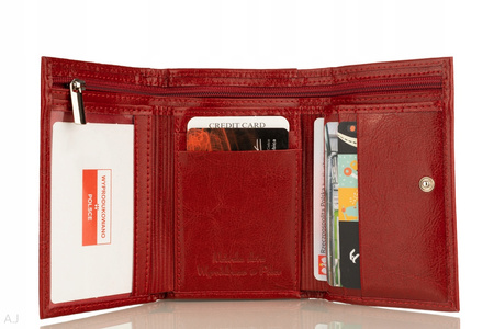 Portfel damski skórzany GB P-25 czerwony