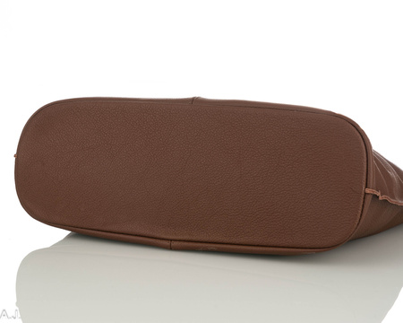 Torebka damska skórzana T-NAT brąz