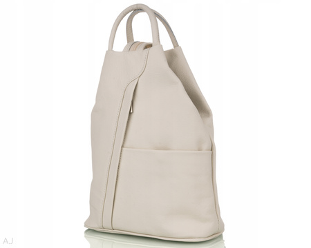 Plecak damski skórzany PL-LED biały