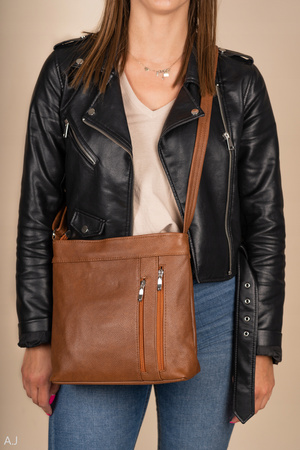 Torebka damska skórzana T-ZP jasny szary