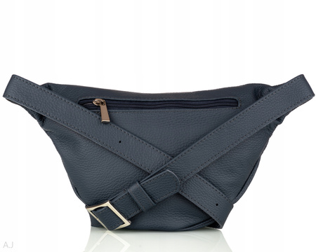 Saszetka damska skórzana S-PA granatowa