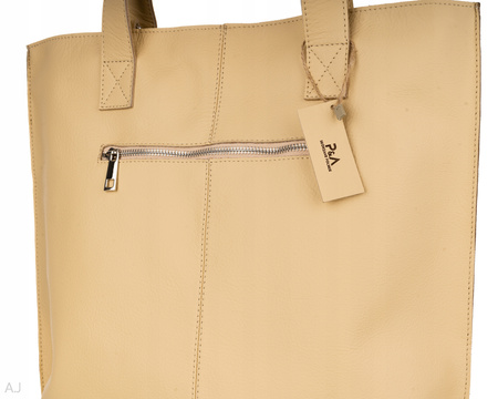 Torebka damska skórzana T-NAT beż