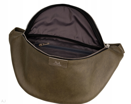 Saszetka damska skórzana S-PA L oliwka