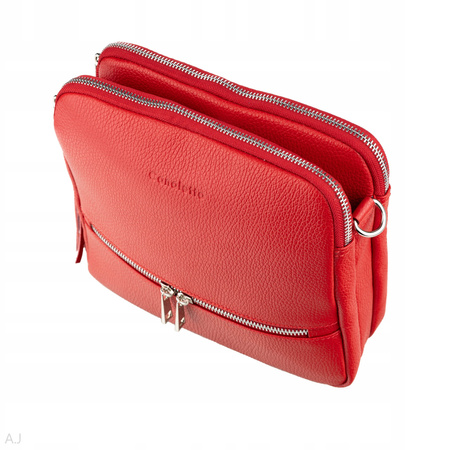 Torebka damska skórzana Canaletto T-840 czerwony