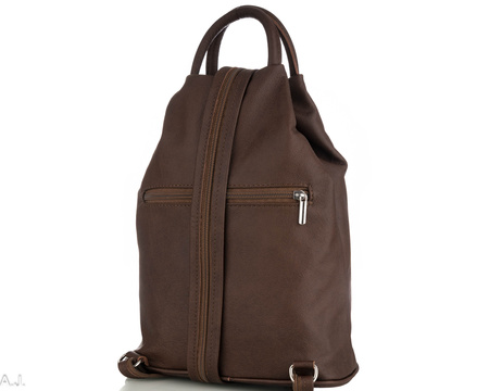 Plecak damski skórzany PL-LED brąz