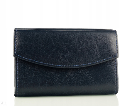 Portfel damski skórzany GB P-21 granatowo-czerwony