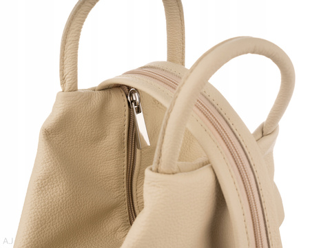 Plecak damski skórzany PL-LED beż