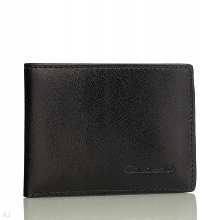 Portfel męski skórzany Canaletto P-867 czarny