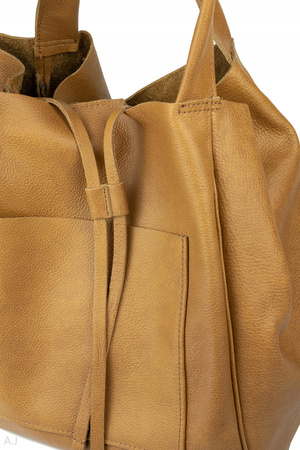 Worek damski skórzany T-EFE+ Camel