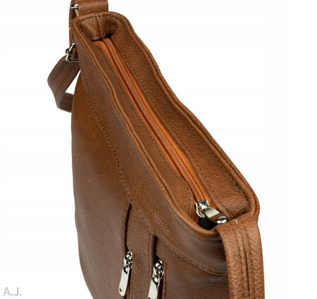 Torebka damska skórzana T-ZPA camel
