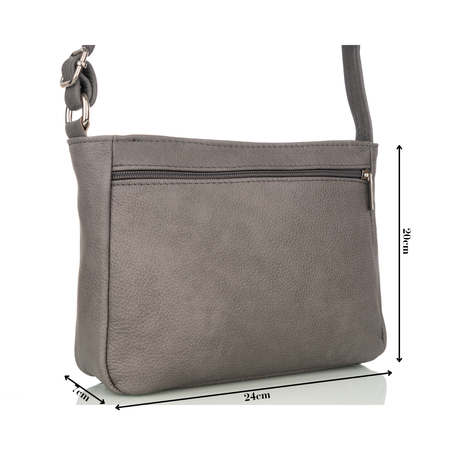 Torebka damska skórzana T-IWB szara