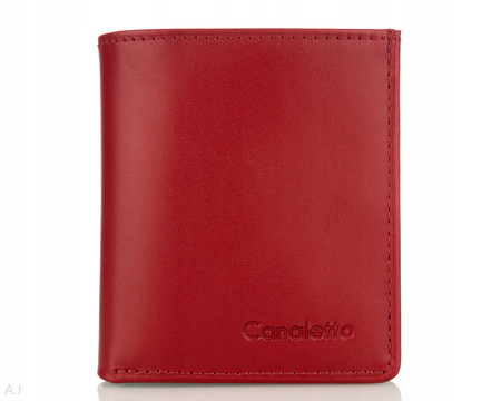 Portfelik damski skórzany Canaletto P-1031 czerwony