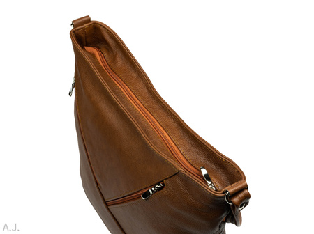 Torebka damska skórzana T-MP jasny brąz