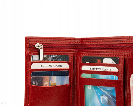 Portfel damski skórzany GB P-40 czerwony