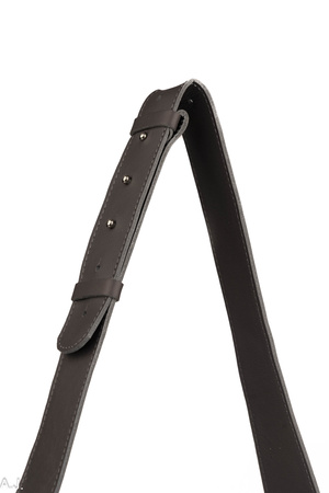 Nerka damska skórzana przewieszka ciemny popiel