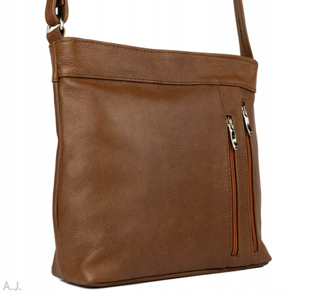 Torebka damska skórzana T-ZPA camel