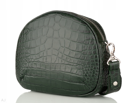Torebka damska skórzana Canaletto T-740 Zielony krokodyl