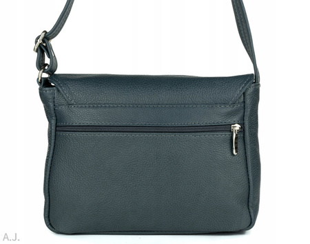 Torebka damska skórzana z klapką T-IW granat