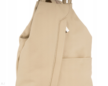 Plecak damski skórzany PL-LED beż