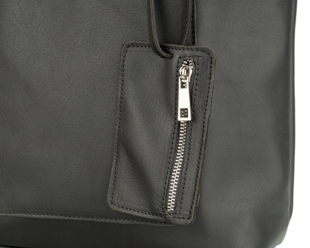 Torebka damska skórzana T-PRA Grafitowa