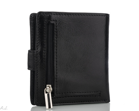 Portfel skórzany damski P-1042 czarny