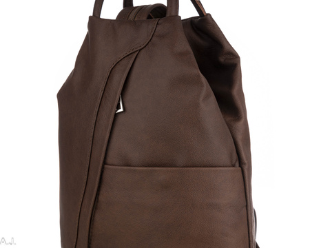 Plecak damski skórzany PL-LED brąz