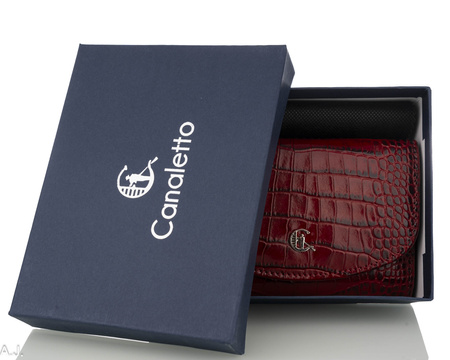 Portfel damski skórzany Canaletto P-1201 czerwony