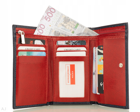 Portfel damski skórzany GB P-40 granatowy