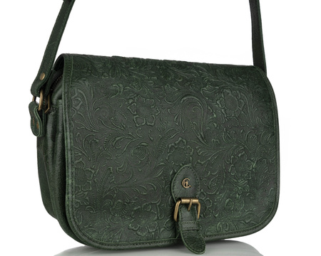 Torebka damska skórzana Canaletto zielona T-634