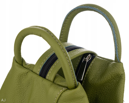 Plecak damski skórzany PL-LED zieleń