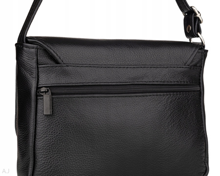 Torebka damska skórzana z klapką T-IW czarna