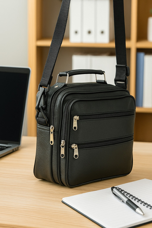 Torba męska skórzana T-3 czarna