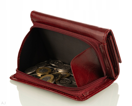 Portfel damski skórzany GB P-26 bordowy