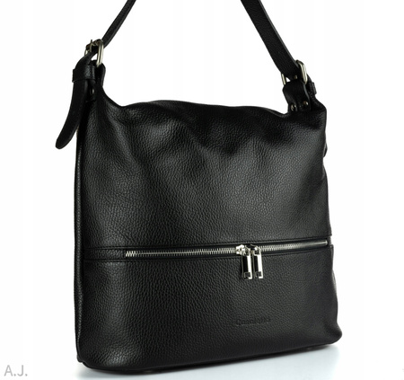 Torebka damska skórzana Canaletto T-920 czarna