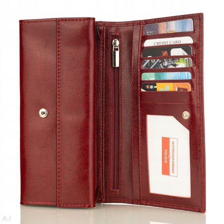 Portfel damski skórzany GB P-83 bordowy