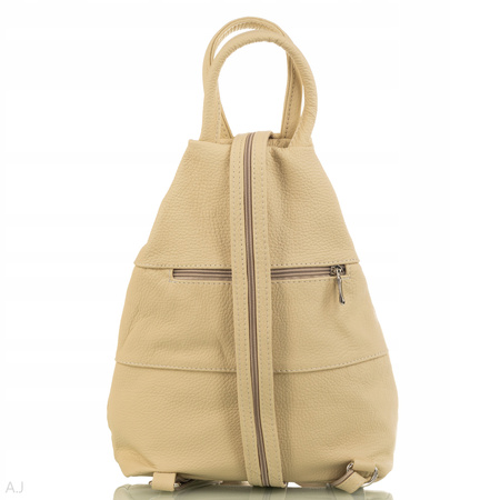 Plecak damski skórzany PL-JOA beżowy