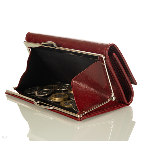 Portfel damski skórzany GB P-42 bordowy