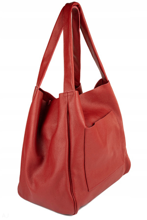 Worek damski skórzany T-EFE+ bordowy