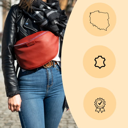 Saszetka damska skórzana S-PA L żółty