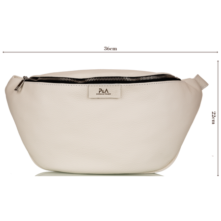 Saszetka damska skórzana S-PA L biały