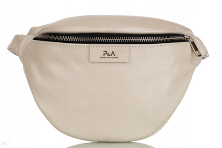 Saszetka damska skórzana S-PA perłowy