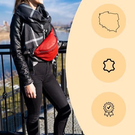 Saszetka damska skórzana S-PA perłowy