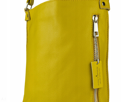 Torebka damska skórzana T-XS żółty
