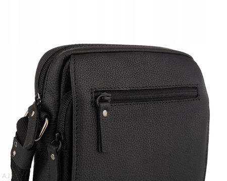 Listonoszka męska skórzana T-151 czarny